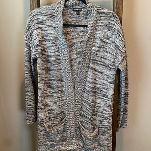 Black and white heathered cardigan